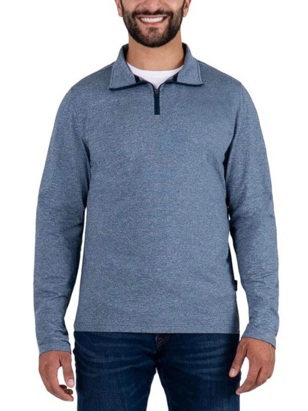 GERRY Men's Long Sleeve 1/4 Zip Pullover Size L In Blue